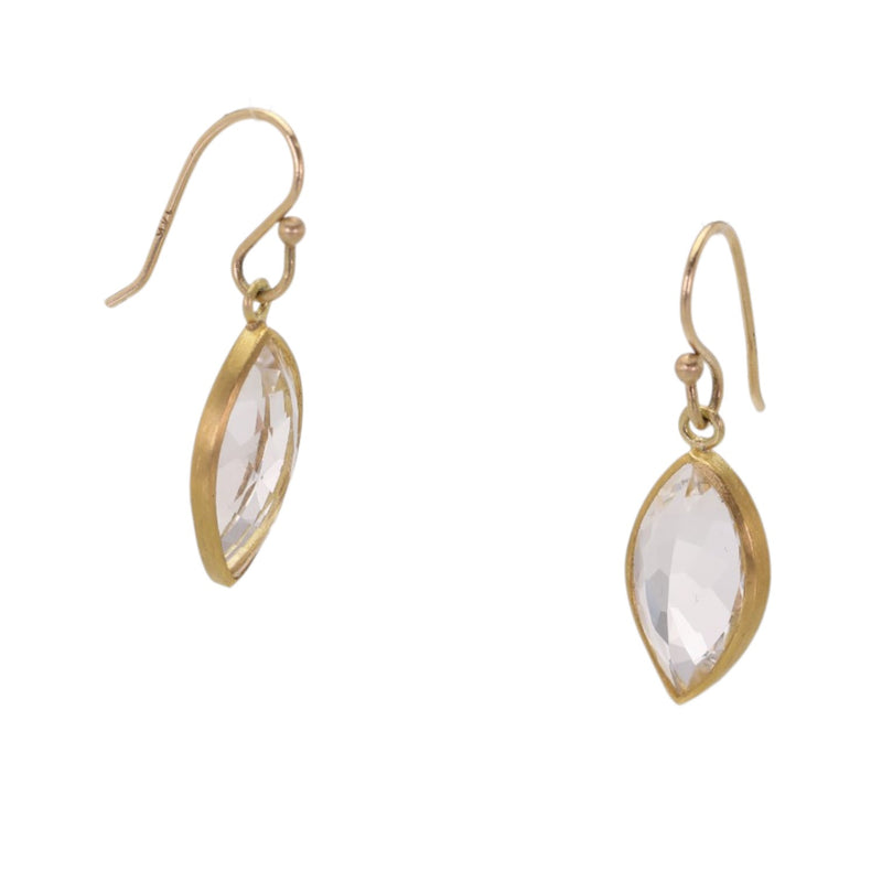 Rosanne Pugliese Rock Crystal Leaf Drop Earrings | Quadrum Gallery