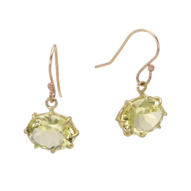 Rosanne Pugliese Small Lemon Citrine Oval Drop Earrings | Quadrum Gallery