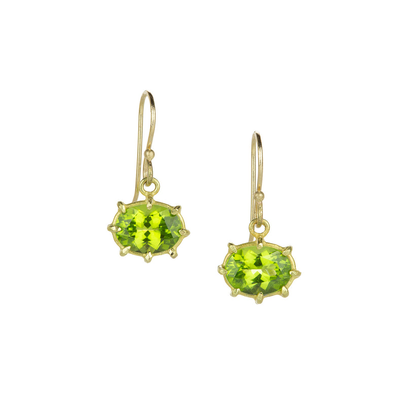Rosanne Pugliese Peridot Mini Oval Drop Earrings | Quadrum Gallery