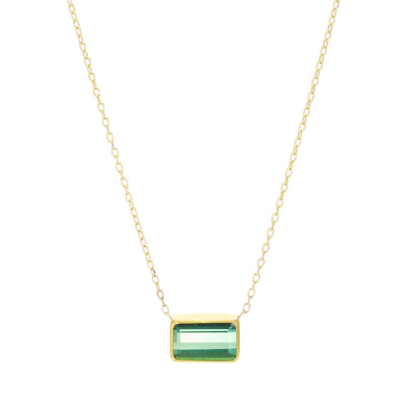 Rosanne Pugliese Emerald Cut Green Tourmaline Necklace | Quadrum Gallery