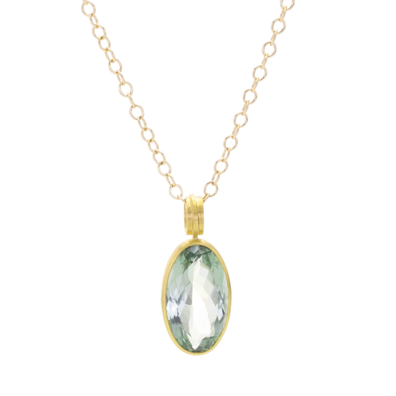 Rosanne Pugliese Green Amethyst Faceted Oval Pendant (Pendant Only) | Quadrum Gallery