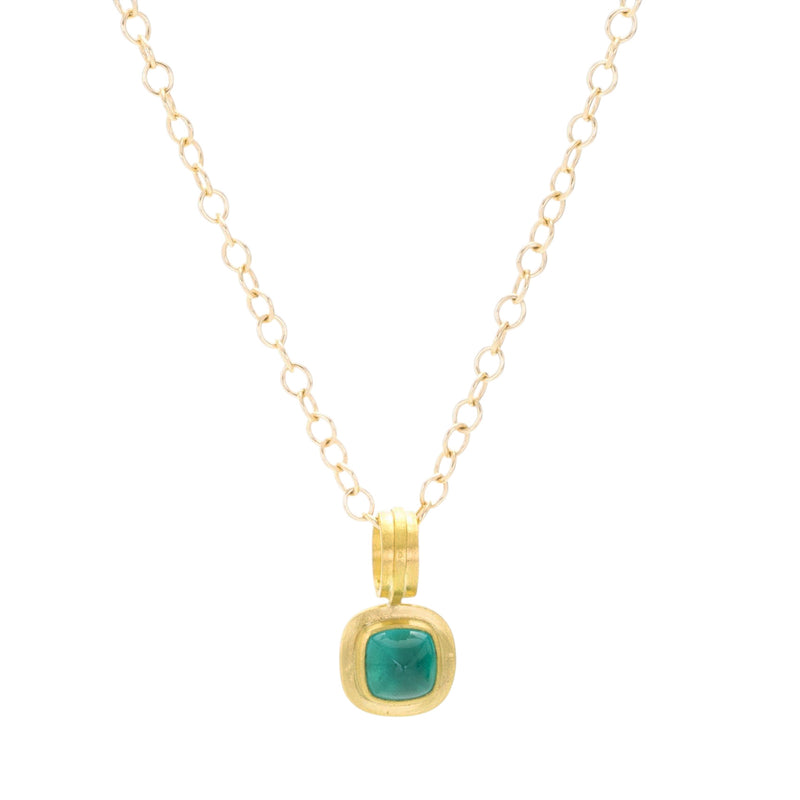 Rosanne Pugliese Sugarloaf Columbian Cabochon Emerald Pendant | Quadrum Gallery