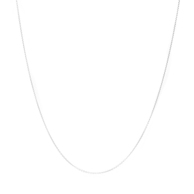 Sethi Couture 18k White Gold Small Oval Link Chain - 20" | Quadrum Gallery