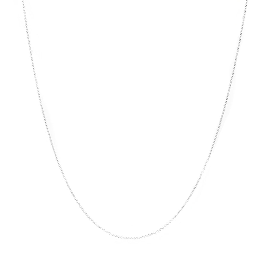 Sethi Couture 18k White Gold Small Oval Link Chain - 20" | Quadrum Gallery