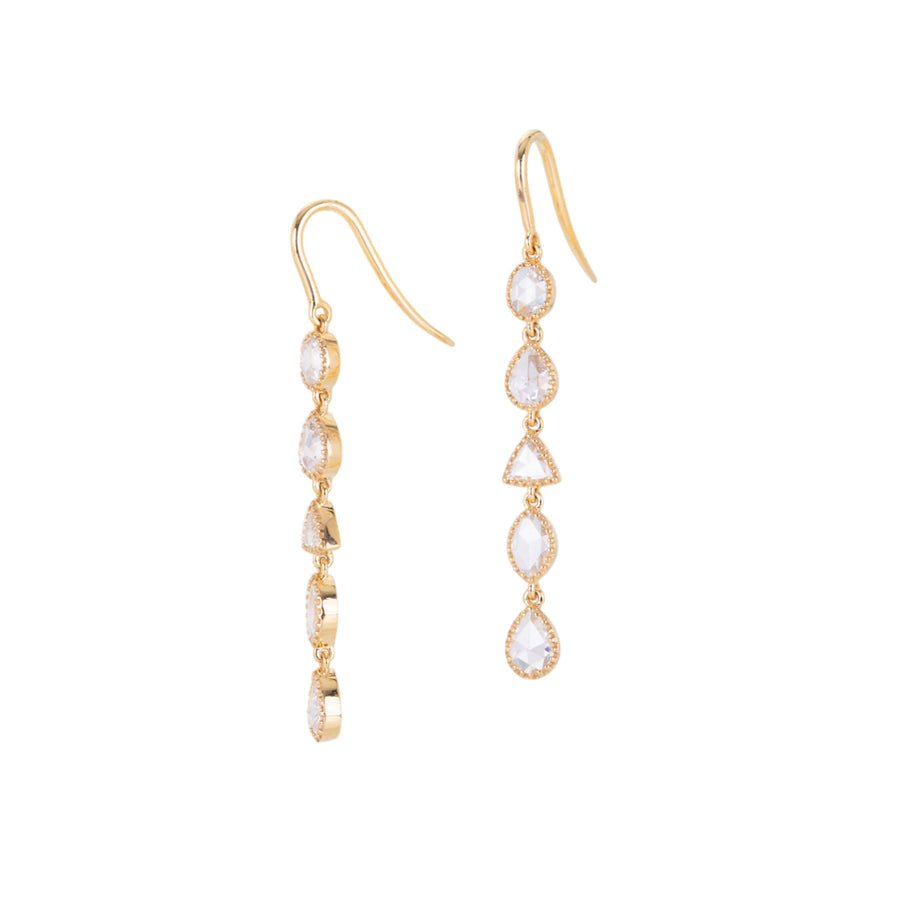 Sethi Couture Leanne White Diamond Linear Drop Earrings | Quadrum Gallery