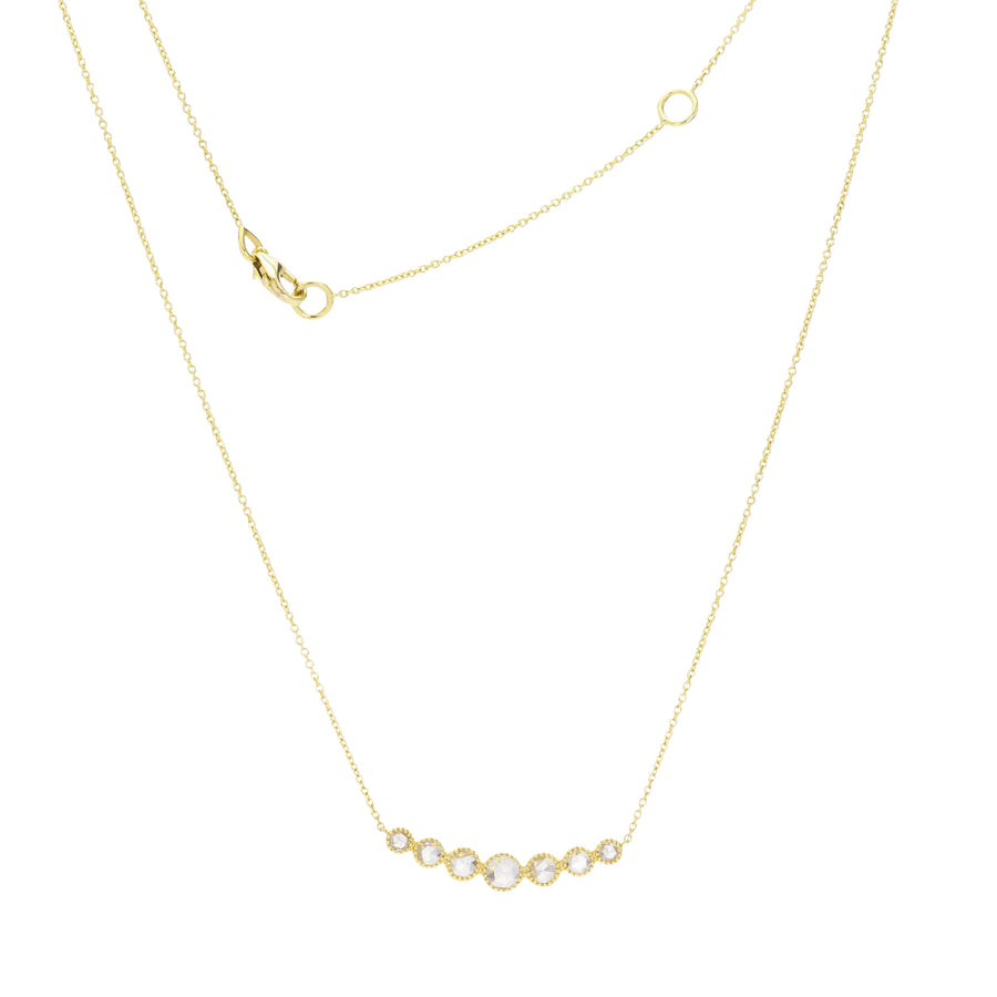 Sethi Couture Grace Rose Cut Diamond Curved Necklace | Quadrum Gallery