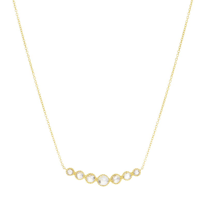 Sethi Couture Grace Rose Cut Diamond Curved Necklace | Quadrum Gallery