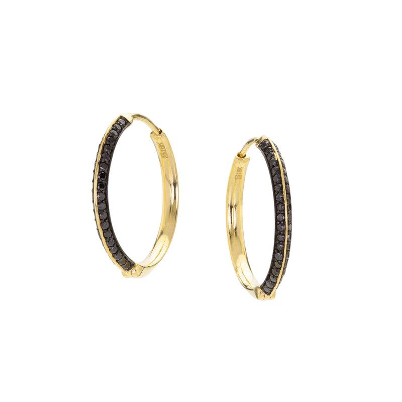 Sethi Couture Sareena Black Diamond Hoops | Quadrum Gallery