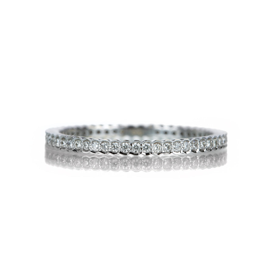Sethi Couture White Gold White Diamond Scallop Band | Quadrum Gallery