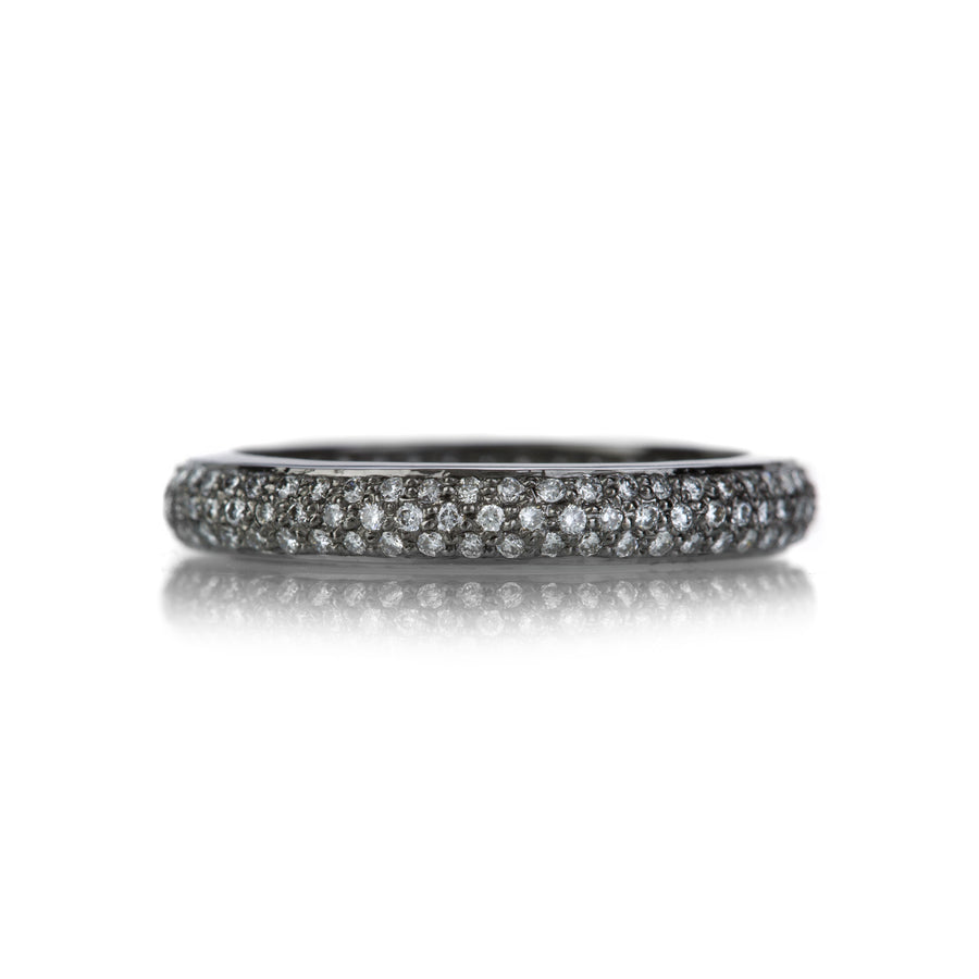 Sethi Couture Black Rhodium White Diamond Tire Band | Quadrum Gallery