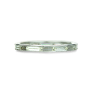 Sethi Couture 18k White Gold Baguette Diamond Band | Quadrum Gallery