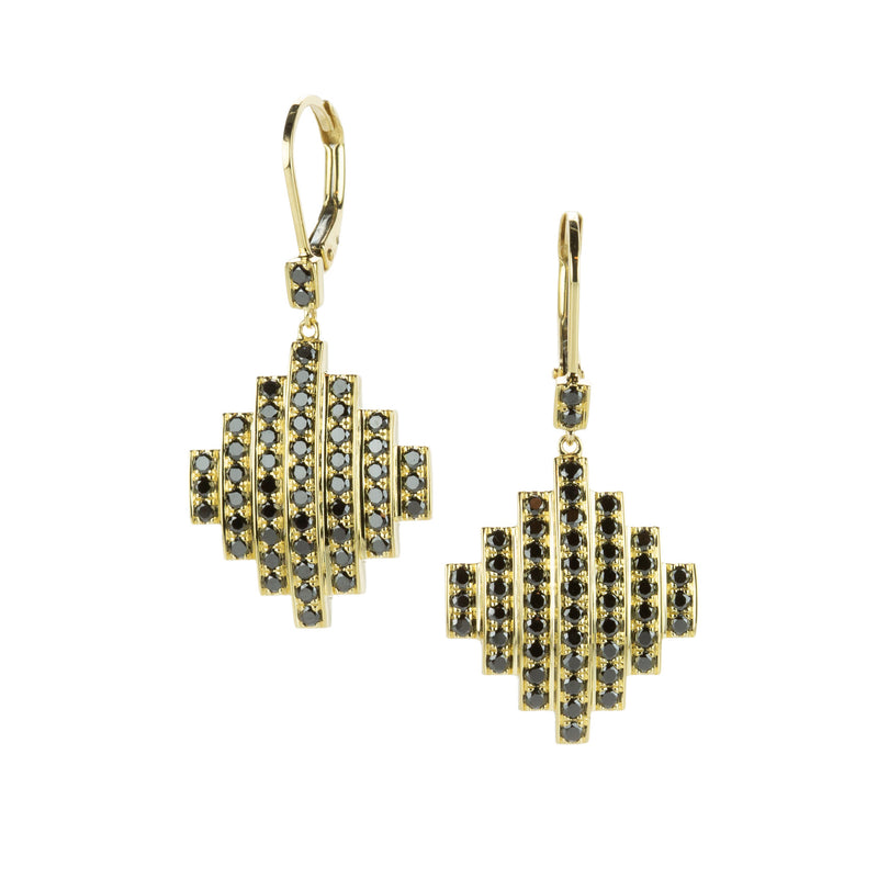 Sethi Couture Stella Black Diamond Drop Earrings  | Quadrum Gallery