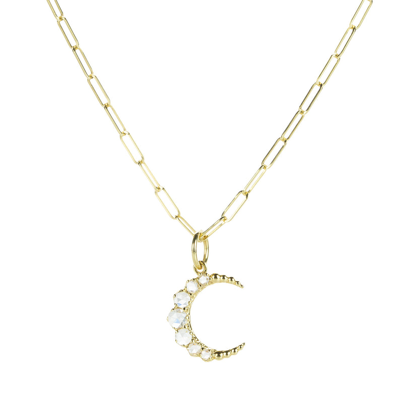 Sethi Couture White Rose Cut Diamond Crescent (Pendant Only) | Quadrum Gallery