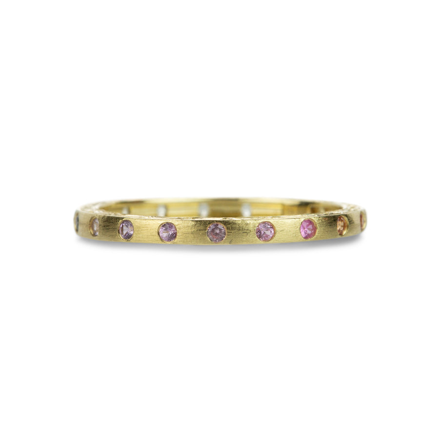 Sethi Couture Yellow Gold Rainbow Sapphire Dunes Band | Quadrum Gallery