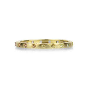 Sethi Couture Yellow Gold Rainbow Sapphire Dunes Band | Quadrum Gallery