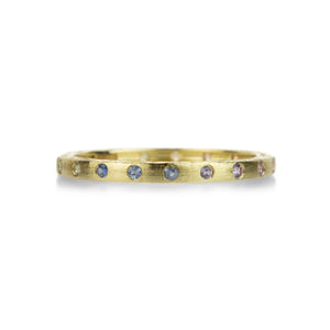 Sethi Couture Yellow Gold Rainbow Sapphire Dunes Band | Quadrum Gallery