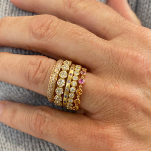 Sethi Couture 18k Round Diamond Eternity Band Ring | Quadrum Gallery