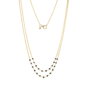 Sethi Couture 18k Jillian Black Diamond Double Strand Necklace | Quadrum Gallery