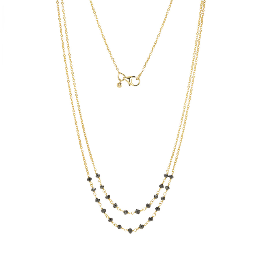 Sethi Couture 18k Jillian Black Diamond Double Strand Necklace | Quadrum Gallery