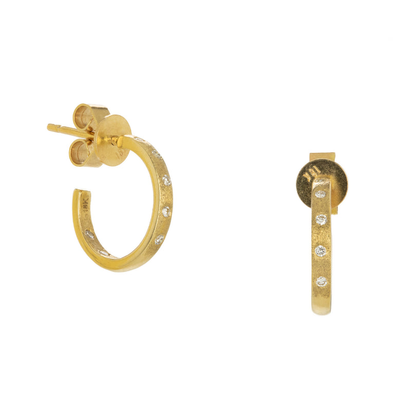 Sethi Couture Dunes White Diamond Hoops | Quadrum Gallery
