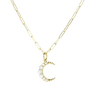 Sethi Couture Rose Cut Diamond Crescent Pendant (Pendant Only) | Quadrum Gallery