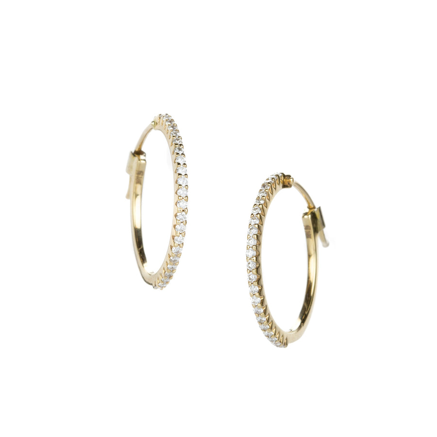 Sethi Couture White Diamond Small Hoops | Quadrum Gallery