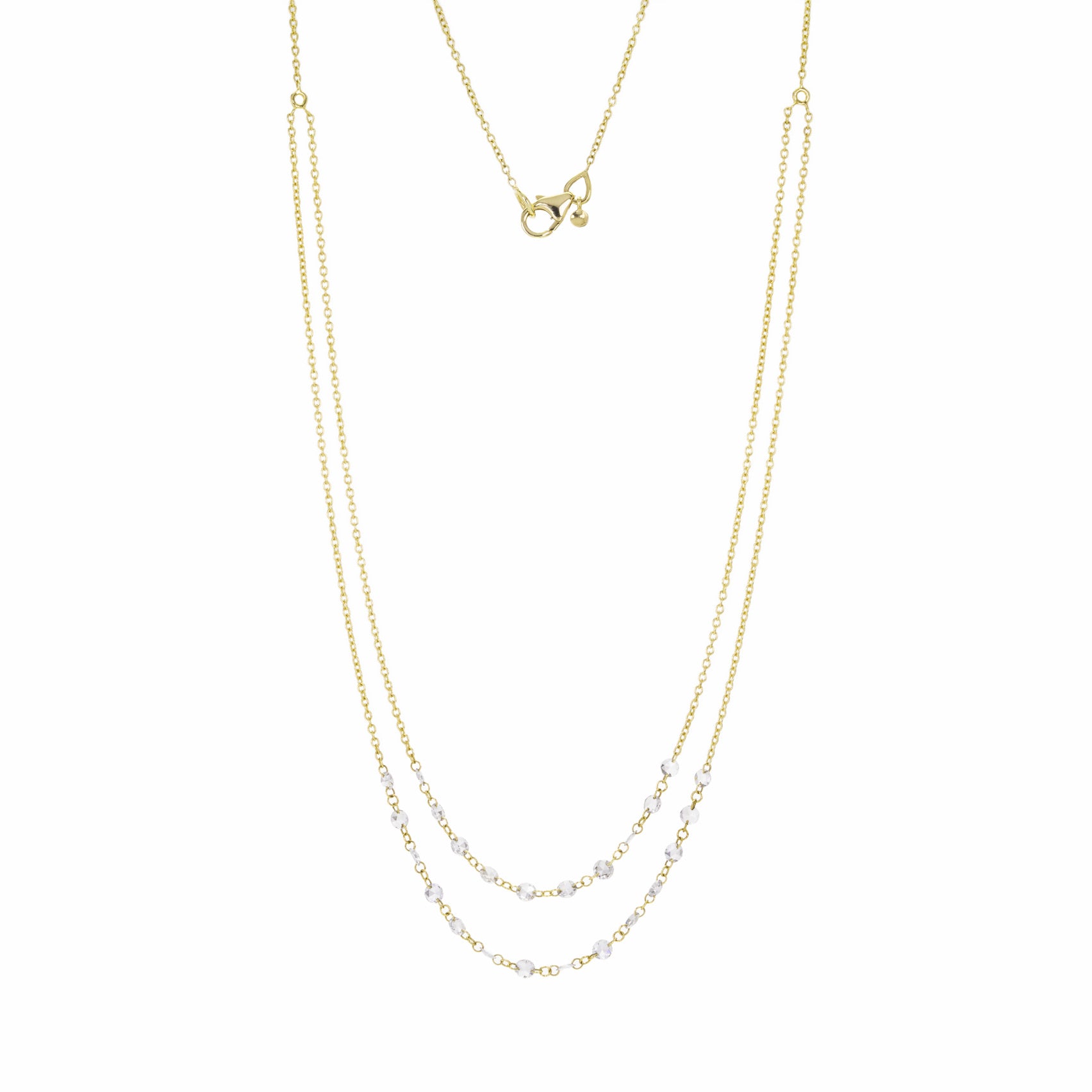 Sethi Couture Cien Rose Cut Diamond Double Strand Necklace | Quadrum Gallery