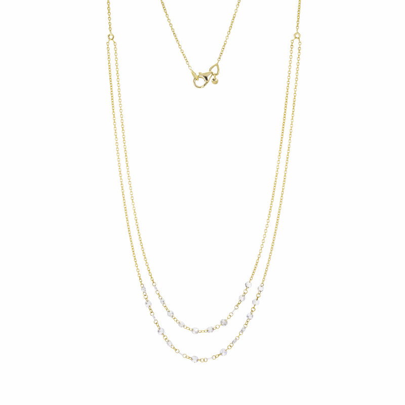 Sethi Couture Cien Rose Cut Diamond Double Strand Necklace | Quadrum Gallery