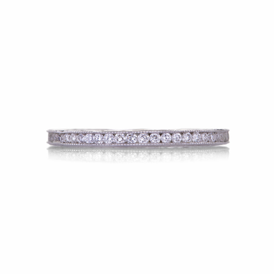Sethi Couture White Gold Channel Set White Diamond Band | Quadrum Gallery