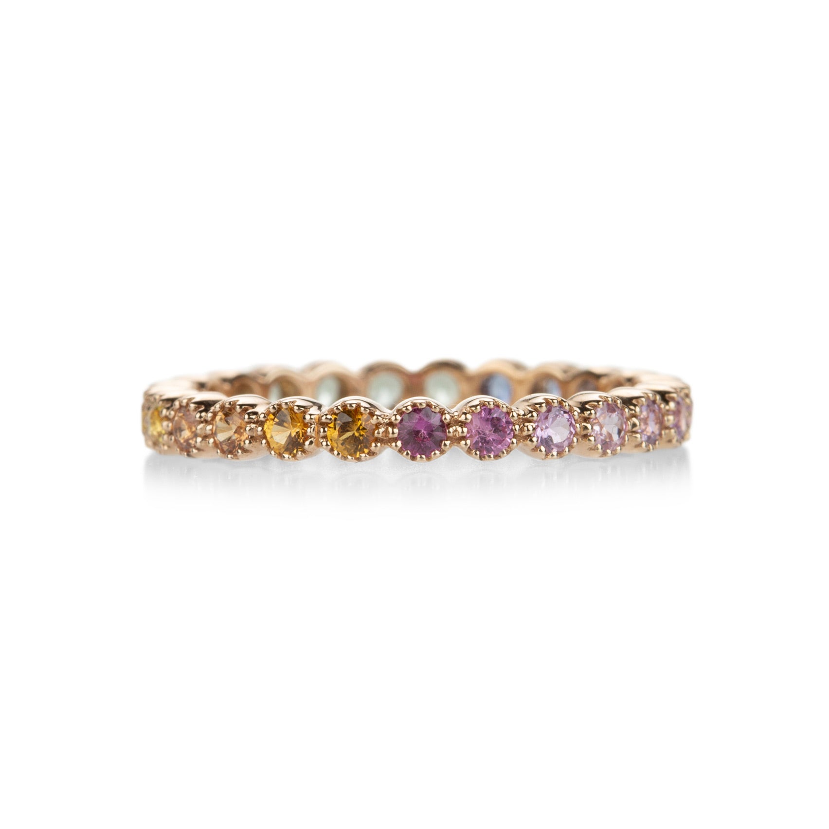 Sethi Couture Rainbow Sapphire Bezel Band | Quadrum Gallery