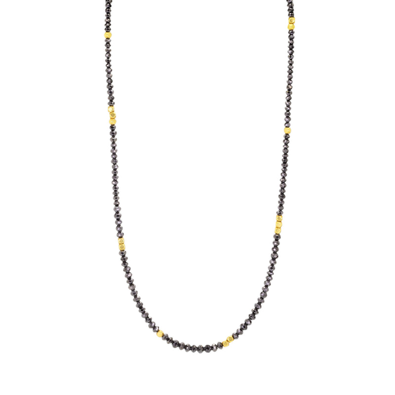 Sethi Couture Noir Black Diamond Beaded Necklace | Quadrum Gallery