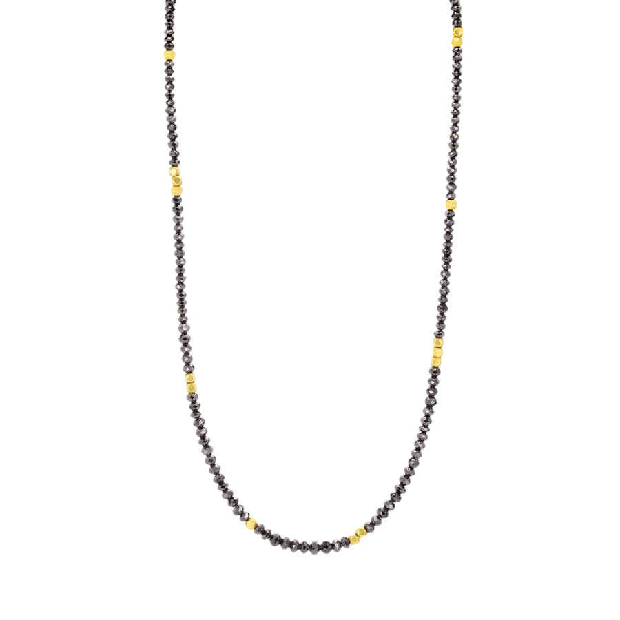 Sethi Couture Noir Black Diamond Beaded Necklace | Quadrum Gallery