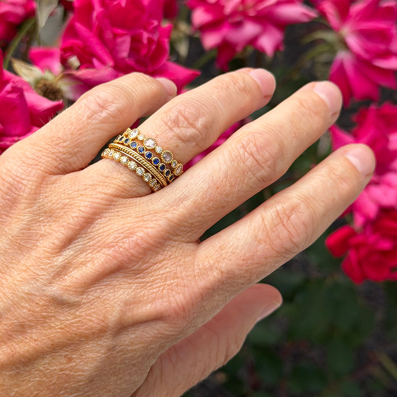 Sethi Couture 18k Blue Sapphire Bezel Band | Quadrum Gallery