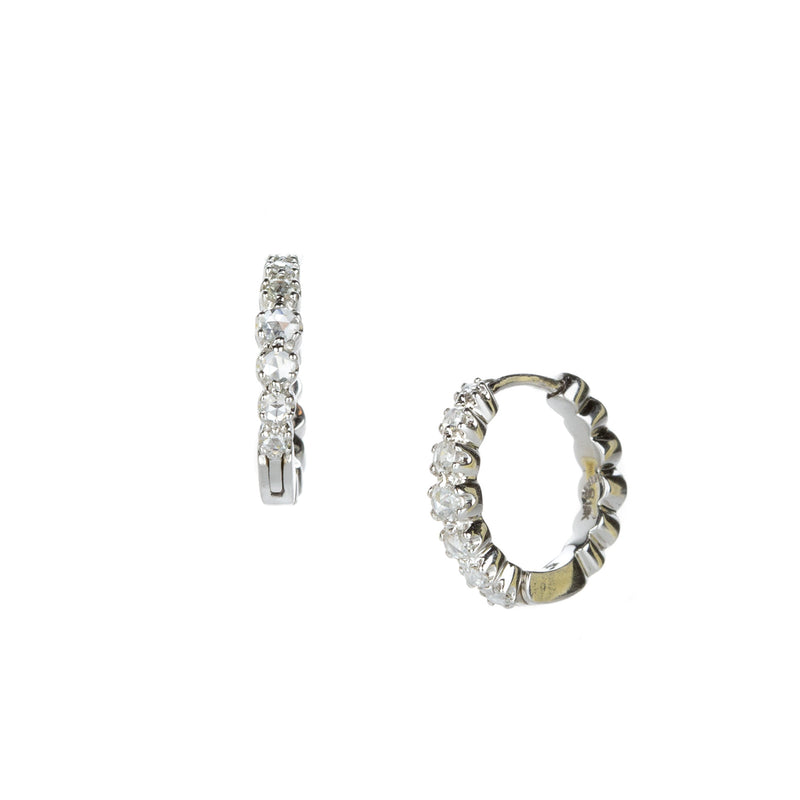 Sethi Couture Noor Rose Cut Diamond Hoops | Quadrum Gallery