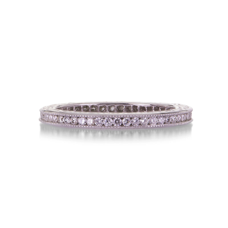 Sethi Couture 18k White Gold Channel Set Diamond Band | Quadrum Gallery