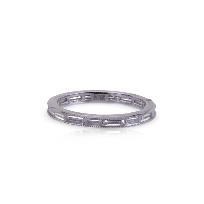 Sethi Couture Silhouette White Baguette Diamond Band | Quadrum Gallery