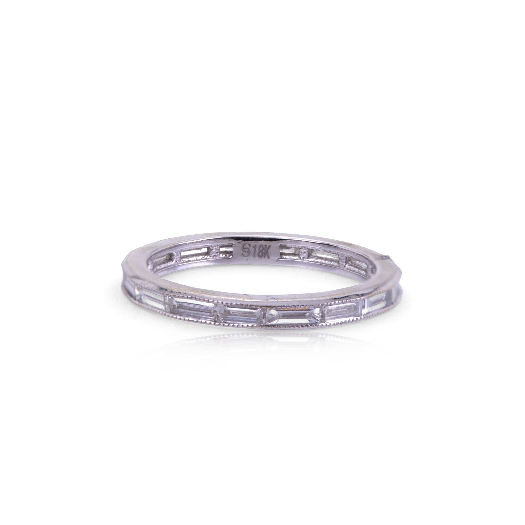 Sethi Couture Silhouette White Baguette Diamond Band | Quadrum Gallery