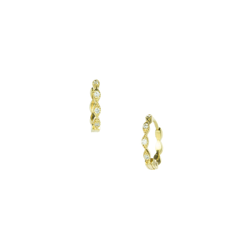 Sethi Couture Eleanor White Diamond Hoops | Quadrum Gallery