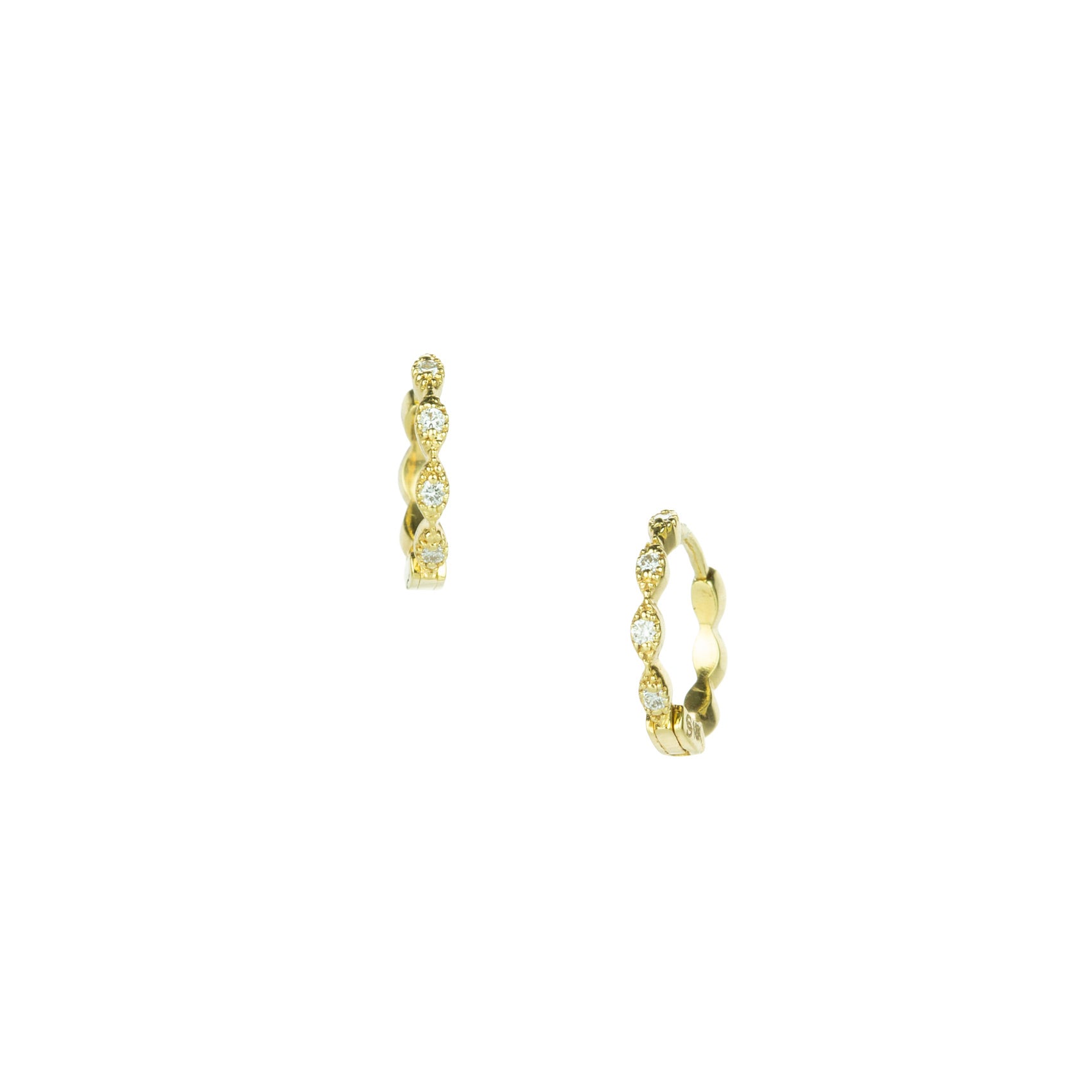 Sethi Couture Eleanor White Diamond Hoops | Quadrum Gallery