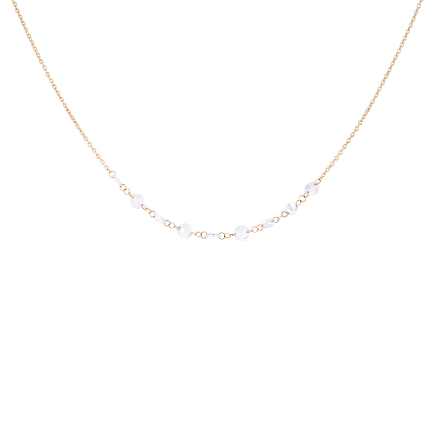 Sethi Couture Cien Rose Cut White Diamond Necklace | Quadrum Gallery