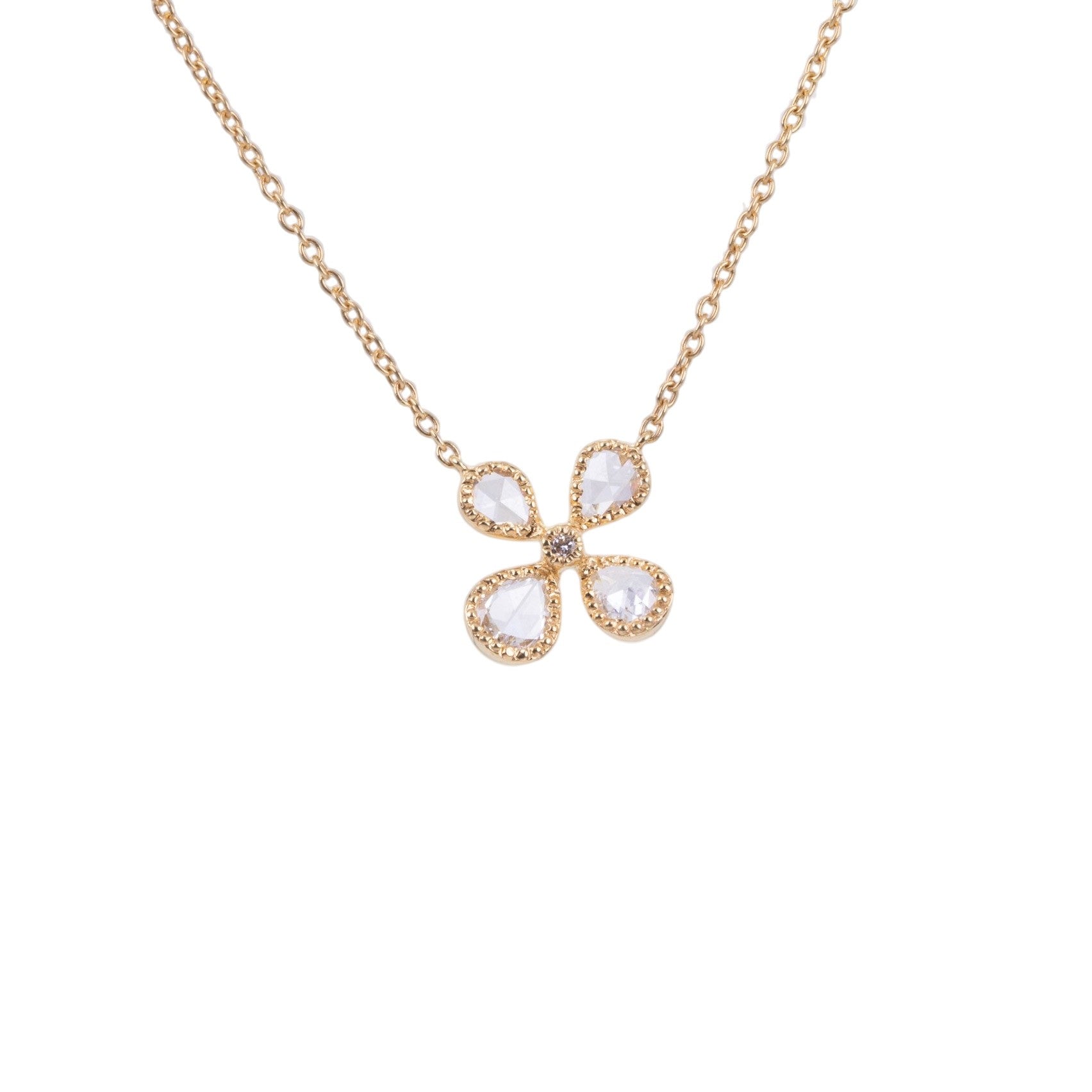 Sethi Couture Fine Vine Rose Cut Diamond Pendant Necklace | Quadrum Gallery
