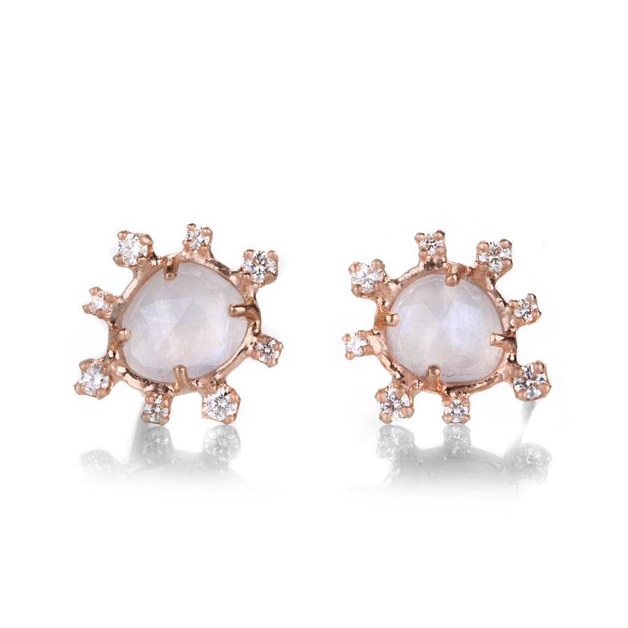 Sirciam Moonstone Burst Studs | Quadrum Gallery