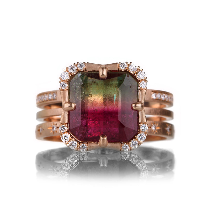 Sirciam Rose Gold Tourmaline Effigy Ring | Quadrum Gallery