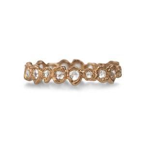 Sirciam Rose Cut Rose Gold Diamond Eternity Band | Quadrum Gallery