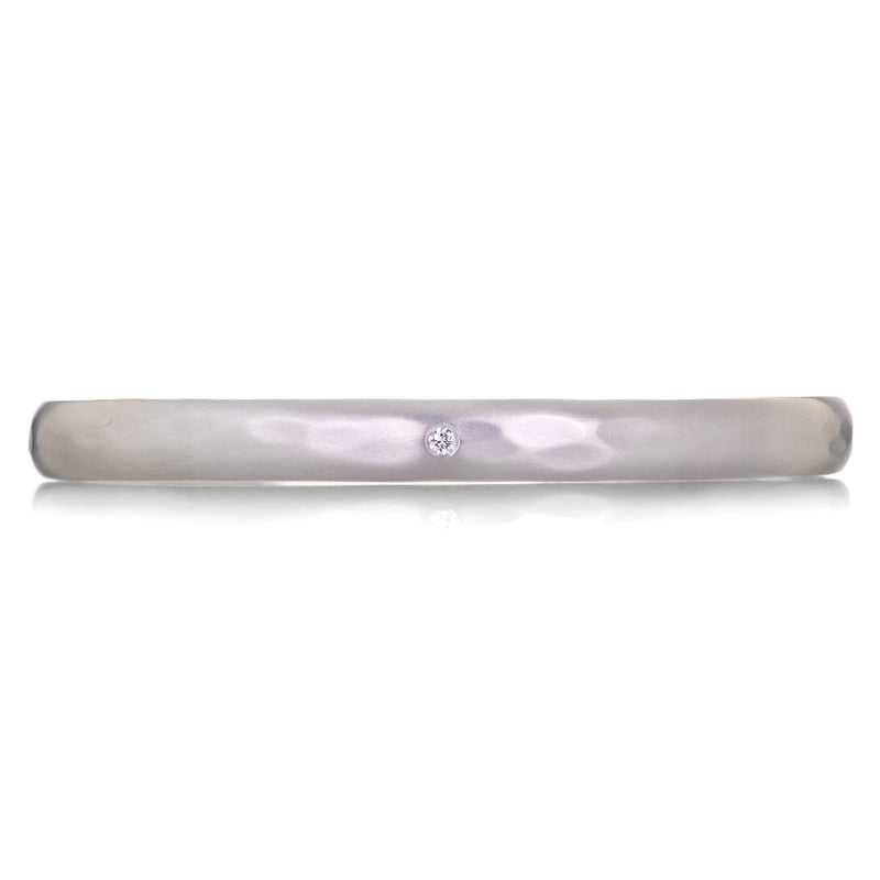 Sarah Mcguire Hammered Heavy Wink Cuff with Diamond | Quadrum Gallery