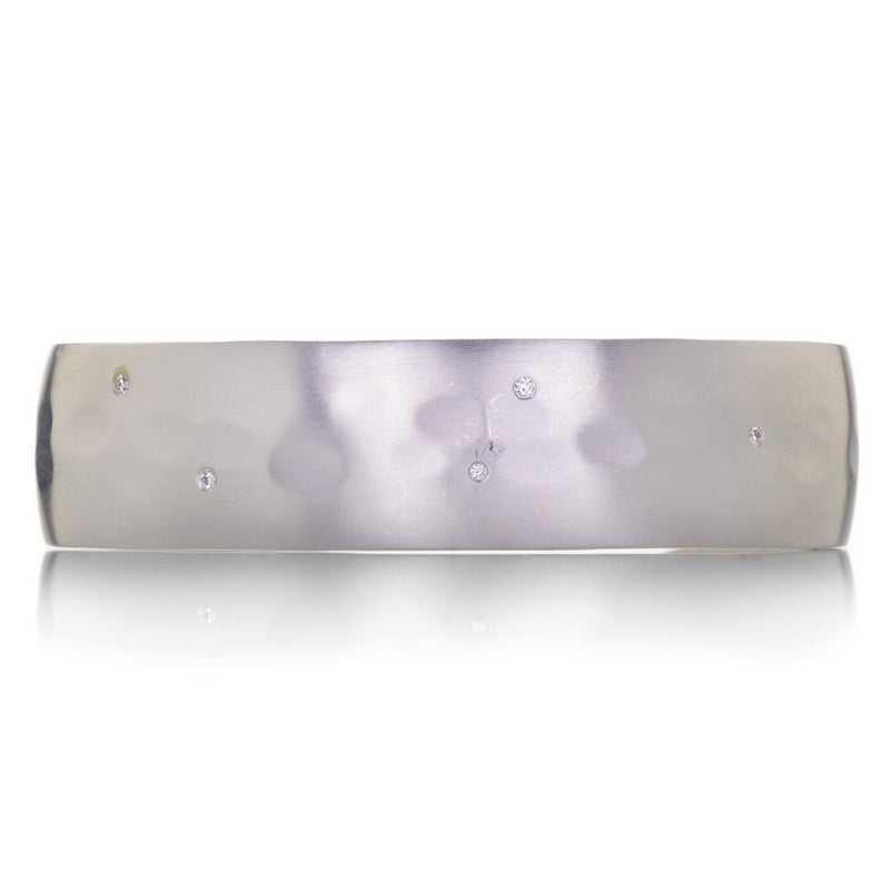 Sarah Mcguire Sterling Silver Aurora Cuff with Diamonds | Quadrum Gallery