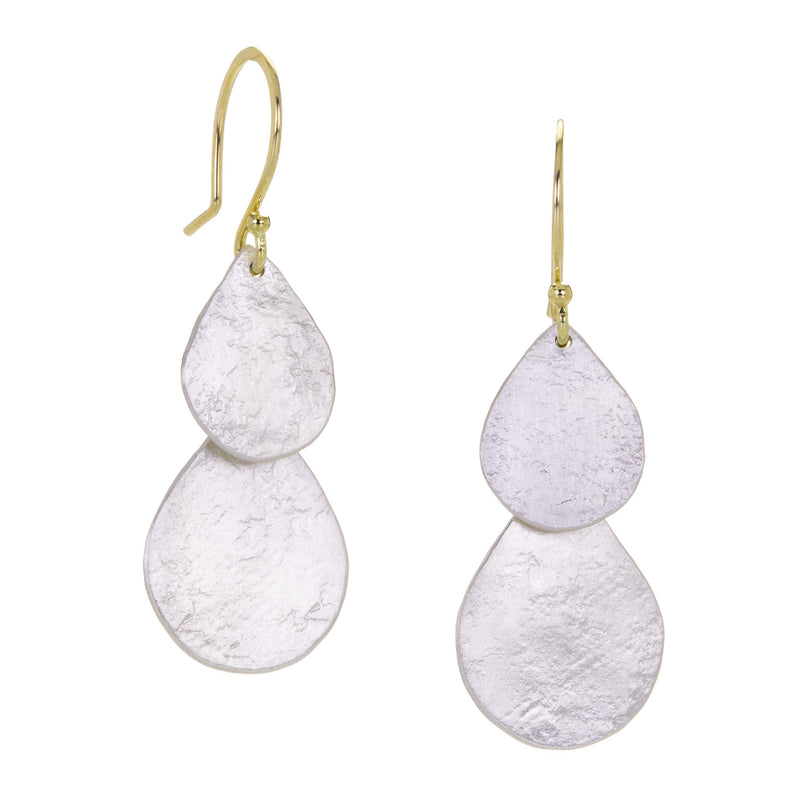 Sarah Mcguire Large Silver Parchment Teardrop Waterfall Earrings | Quadrum Gallery