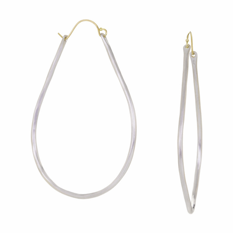 Sarah Mcguire Large Silver Anjou Hoops | Quadrum Gallery