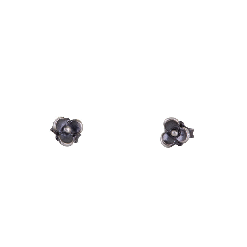 Sarah Mcguire Oxidized Sterling Silver Plain Jane Studs | Quadrum Gallery