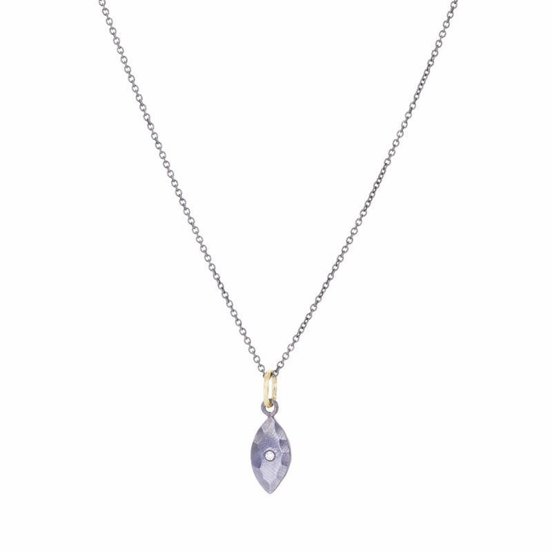Sarah Mcguire Oxidized Silver Marquise Pendant (Pendant Only) | Quadrum Gallery